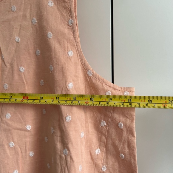 LOFT Peach Polka Dot Sun Dress with Bow - Picture 13 of 16